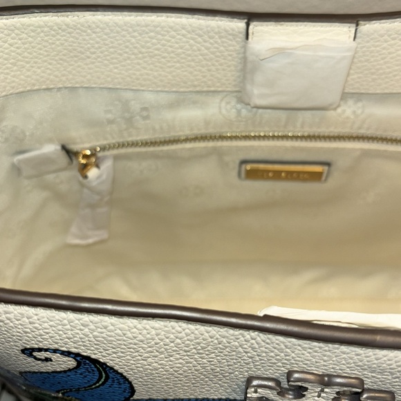 Tory Burch NWT Thea Appliqué Ivory Hobo Leather - Picture 10 of 10